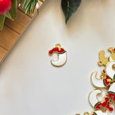 Christmas Moon Enamel Craft Charm